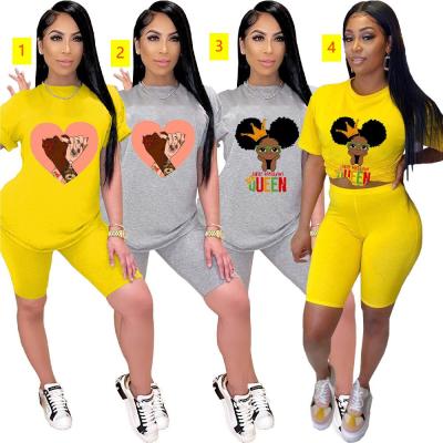 Women's Fashion Printing Sports Set Women's Two Piece Set