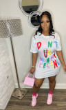 Women's Fashion Letter Printing Women's Dress