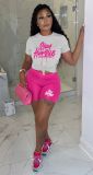 Women's fashion positioning printing set casual two-piece set