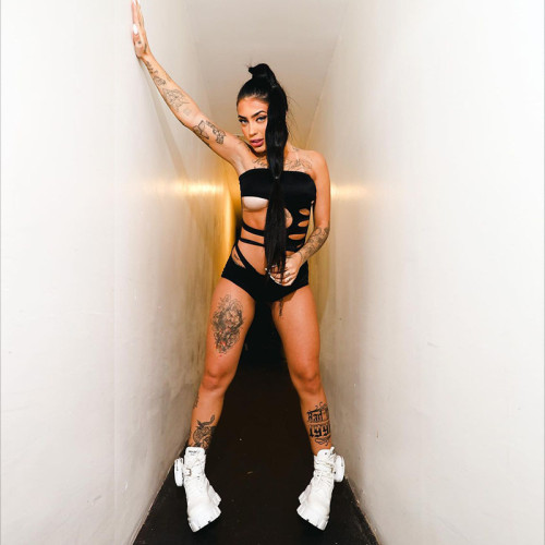Solid Burnt Perforated Chest Wrapping Sexy One Piece Shorts