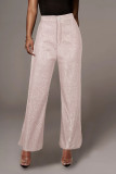 Sequin Party Fashion Casual High Waist Women's Pants Vintage Wide Leg Pants
