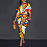 Sexy Slim Fit Colorful Dress Nightclub Dress