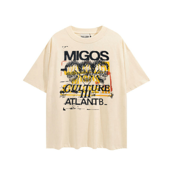 Loose fitting MIGOS co branded retro washed OVERSIZE short sleeved T-shirt