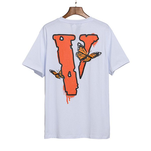 Chaopai spray painted large V short sleeved T-shirt butterfly commemorative version for men and women's couples