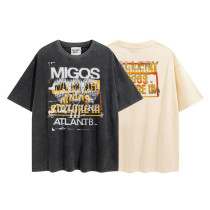 Loose fitting MIGOS co branded retro washed OVERSIZE short sleeved T-shirt Loose fitting MIGOS co branded retro washed OVERSIZE short sleeved T-shirt