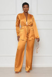 Solid color sleeping bathrobe set