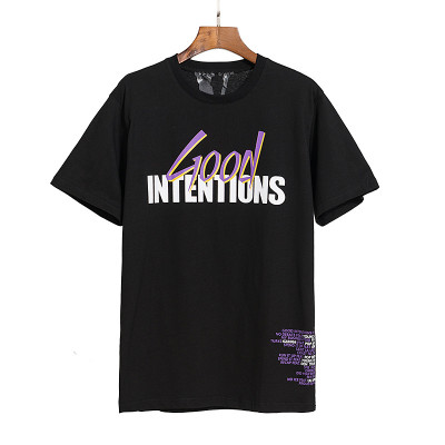 Trendy short sleeved co branded Vlone for men and women, same t-shirt for couples, street popular flying pigeon printed half sleeved shirt