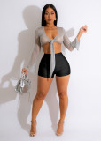 Sexy Fashion Casual Solid Ice Silk Shorts
