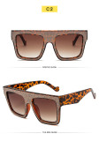 Temperament Large Frame Women's Sunglasses Sparkling Pink Trend Sunglasses Fashion Simple Square Glasses