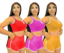 Women's Solid Color Fashion Sexy Sports Set