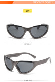 Fashionable half frame Y2K sunglasses for men and women outdoor sports cycling glasses ins trendy and cool punk party glasses