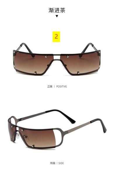 Steampunk style metal rivet glasses Fashion retro oval sunglasses Personality hollowed out sunglasses
