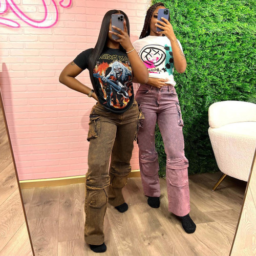 Fashion Street Pocket Pants Jeans