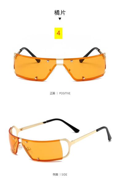 Steampunk style metal rivet glasses Fashion retro oval sunglasses Personality hollowed out sunglasses