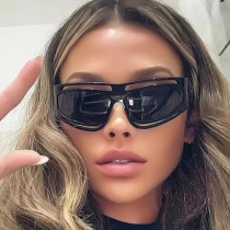 Sunglasses, outdoor cycling, windproof sports glasses, trendy and personalized hollowed out mesh red sunglasses