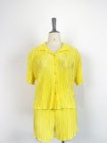 Pleated casual shorts short sleeved two-piece set