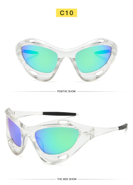 Cool sports sunglasses for men, cool oversized frame for road cycling sunglasses for women, fashionable Y2K glasses