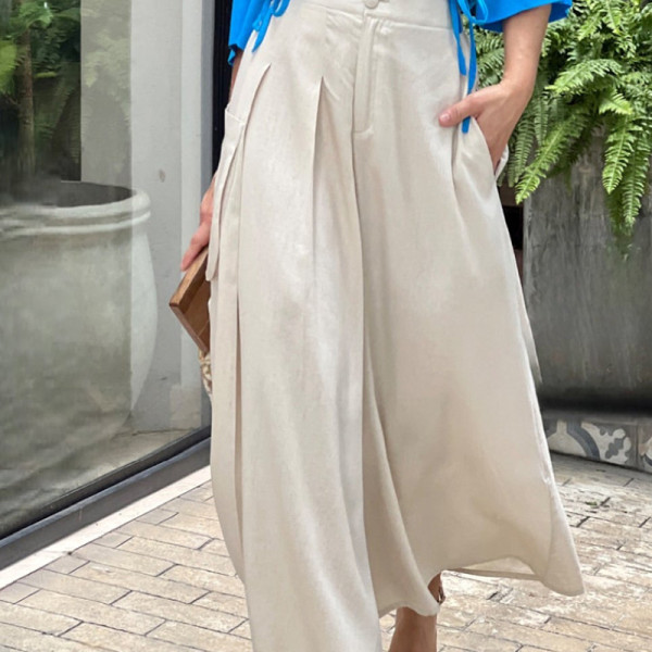 Fashion shirt casual wide leg pants set