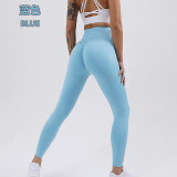 Honey Peach Hip Fitness Yoga Pants Moisture Absorbing and Sweatwicking Hip Lifting High Waist Sports Fitness Pants Leggings
