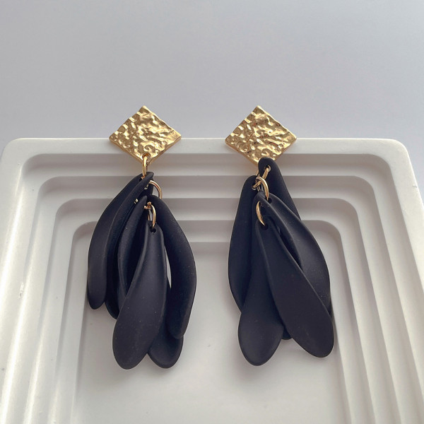 Vintage Resin Petal Earrings