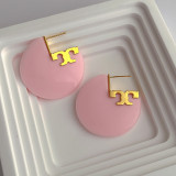 Design Sensory Resin Round Metal Earrings