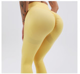 Honey Peach Hip Fitness Yoga Pants Moisture Absorbing and Sweatwicking Hip Lifting High Waist Sports Fitness Pants Leggings