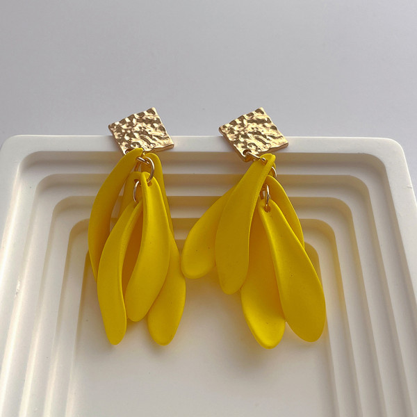 Vintage Resin Petal Earrings