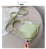 Handheld versatile shoulder bag, fashionable and stylish, transparent jelly crossbody bag