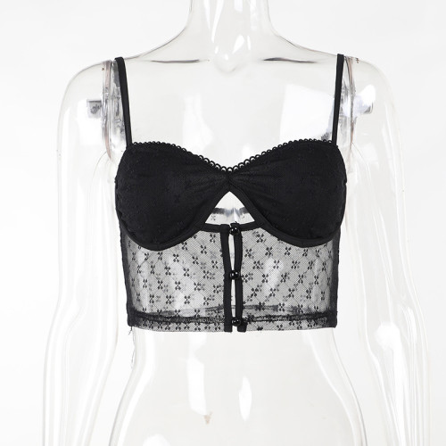 Mesh suspender top
