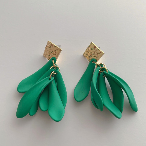 Vintage Resin Petal Earrings