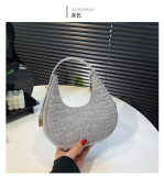 Solid Stone Pattern One Shoulder Handheld Dumpling Bun