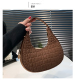 Solid Stone Pattern One Shoulder Handheld Dumpling Bun