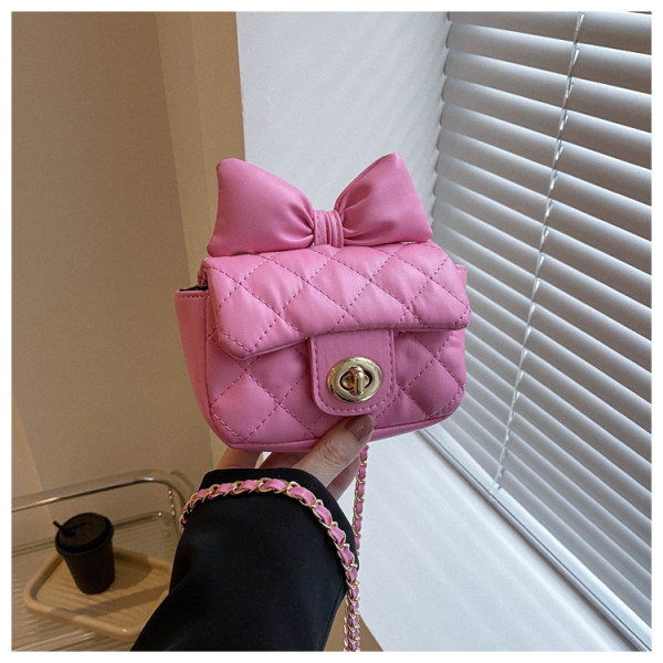 Chain crossbody bag Spring/Summer niche bow mini mouth red bag