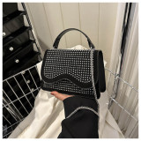 Simple hot diamond small bag, handbag, small square bag