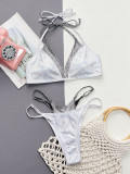 Split swimsuit sexy fake two-piece bikini