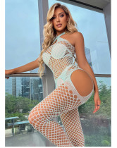 Breathable and Sexy Adult Cross Hanging Neck Open Range Perspective One Piece Fun Network Clothes Pajamas Breathable and Sexy Adult Cross Hanging Neck Open Range Perspective One Piece Fun Network Clothes Pajamas