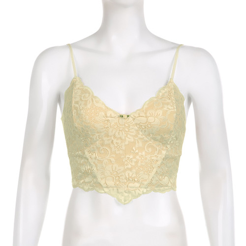 Little Fresh Lace Strap Top