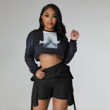 Six pockets elastic waistband woven fabric work shorts