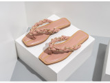 Fashion Chain Large Outwear Beach Flat Bottom Sandals for Women