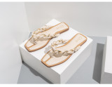 Fashion Chain Large Outwear Beach Flat Bottom Sandals for Women
