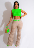 Knitted hand hook outdoor sports and leisure suit for women