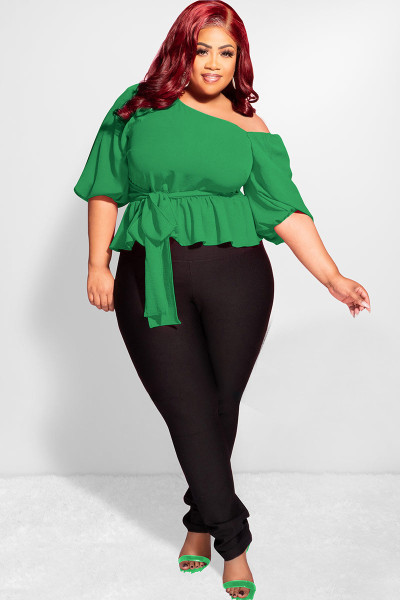 Large Women's Chiffon Strap Off Shoulder Sexy Top