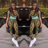 Personalized Slim Fit Tiger Print Pants Set