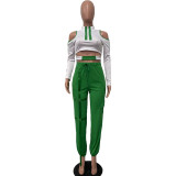 Fashion Splice Hollow Set Two Piece Set