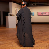 Chiffon oversized shirt Women's irregular lining dress