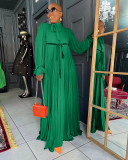 Women's patchwork pleated dress