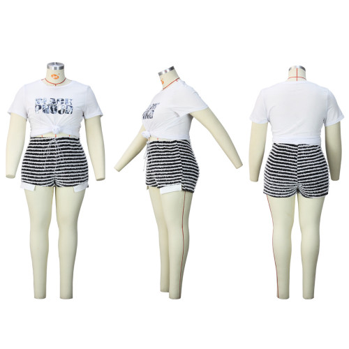 Striped drawstring high waisted super shorts, sexy and fashionable, spicy girls, casual and versatile oversized pants