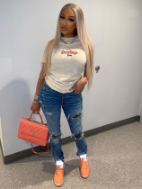 Fashion trend palm angel logo printed street trend round neck pure cotton T-shirt