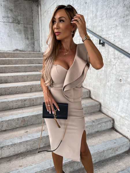 Sexy Oblique Shoulder Casual Dress Party Holiday Split Women's Dress