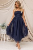 Women's multi color party dress with a bra mesh dress